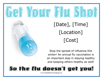 Flu Shot Flyer Sign