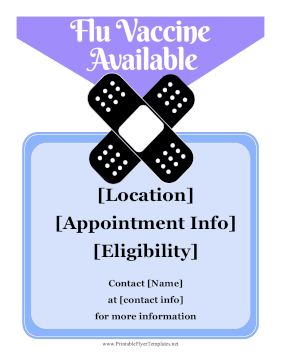 Flu Vaccine Available Sign