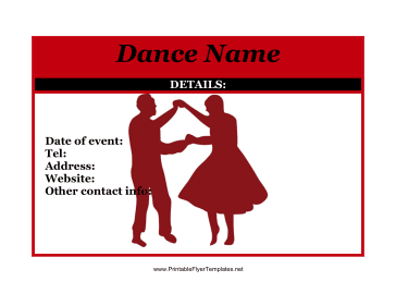 Flyer For Dance Sign