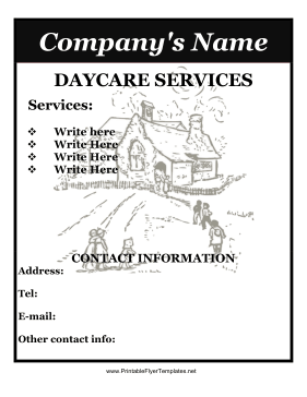 Flyer For Daycare Sign