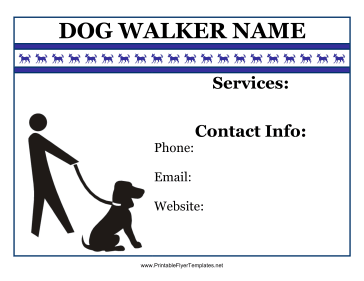 Flyer For Dog Walker Sign