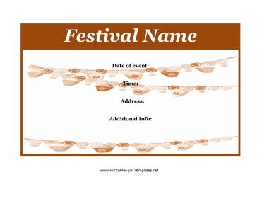Flyer For Festival Sign