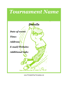 Flyer For Golf Tournament Sign