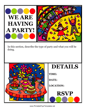 Flyer For Party Sign