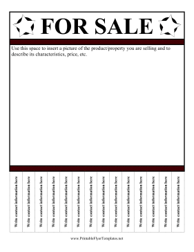 Flyer For Sale Sign