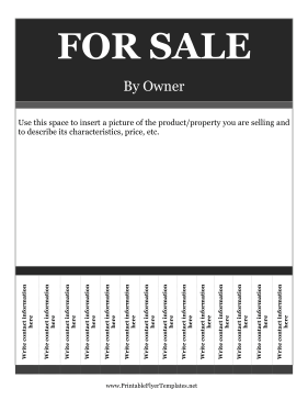 Flyer For Sale By Owner Sign
