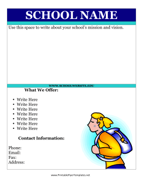 Flyer For School Sign
