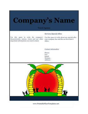 Flyer For Travel Agency Sign