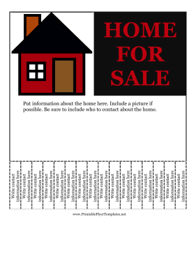 Flyer Home For Sale Sign