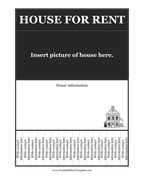 Flyer House For Rent Sign