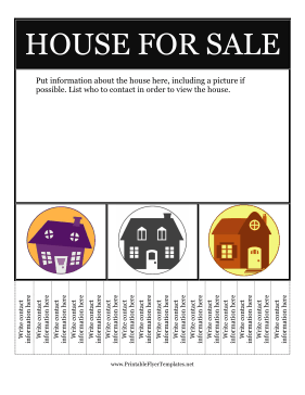 Flyer House For Sale Sign