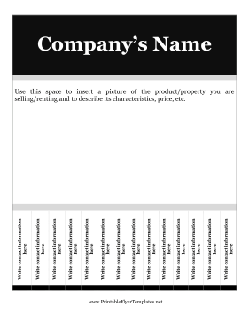 Flyer Template With Tabs Sign