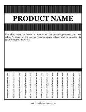 Flyer Template With Tear off Tabs Sign