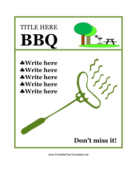 Flyer for BBQ Sign