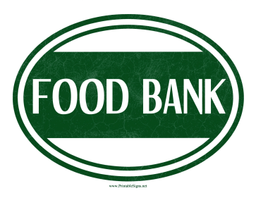 Food Bank Sign