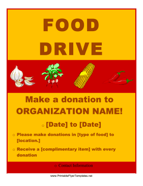 Food Drive Flyer Sign