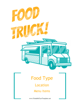 Food Truck Flyer Sign