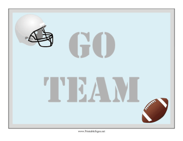 Football Lawn Sign