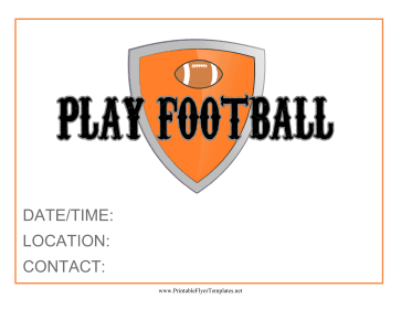 Football Tryouts Flyer Sign