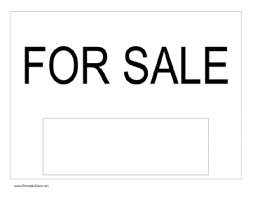 For Sale Sign