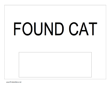 Found Cat Sign