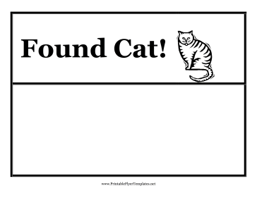 Found Cat Flyer Sign