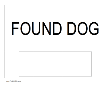 Found Dog Sign