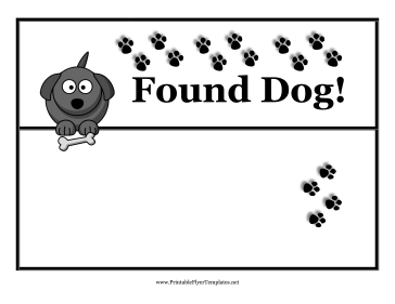 Found Dog Flyer Sign