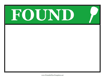 Found Keys Flyer Sign