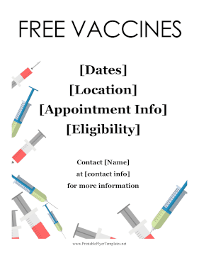 Free Vaccines Sign