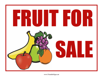 Fruit Sign