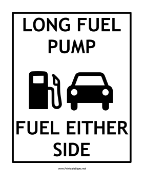 Fuel Either Side Sign