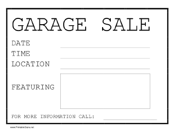 Garage Sale Sign