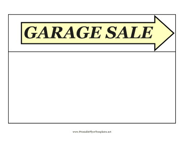 Garage Sale Flyer Right Sign