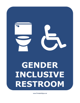 Gender Inclusive Restroom Sign