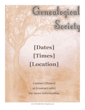 Genealogical Society Sign