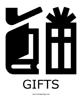 Gifts with caption Sign