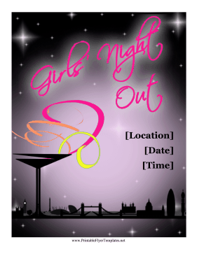 Girls Night Out Flyer Sign