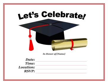 Graduation Party Flyer Sign