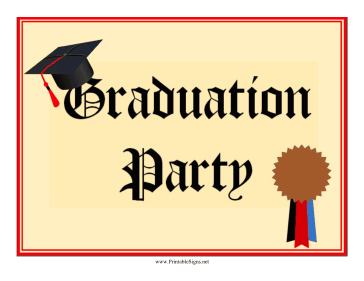 Graduation Party Lawn Sign