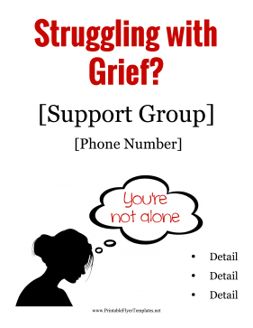 Grief Support Flyer Sign