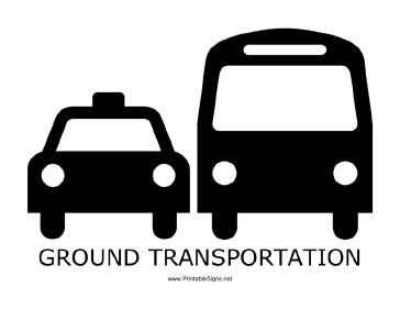 Ground Transportation with caption Sign