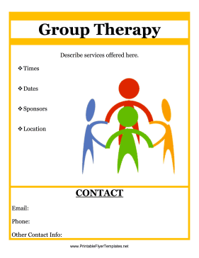 Group Therapy Flyer Sign
