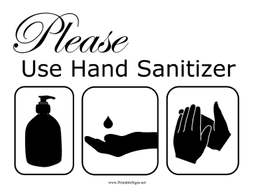 Hand Sanitizer Sign