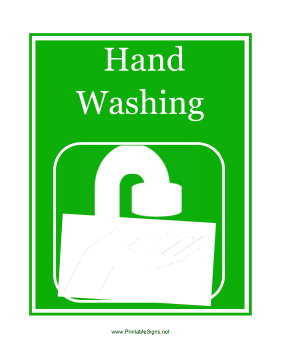 Hand Washing Sign