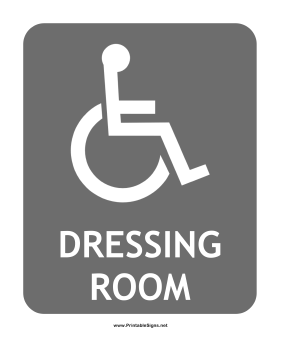 Handicap Dressing Room Sign