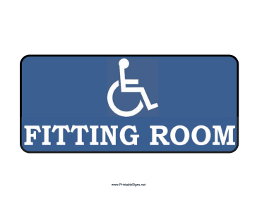 Handicap Fitting Room Sign