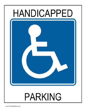 Handicapped Parking Sign