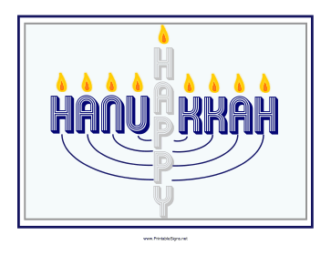 Hanukkah Menorah Sign