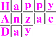 Happy Anzac Day Sign